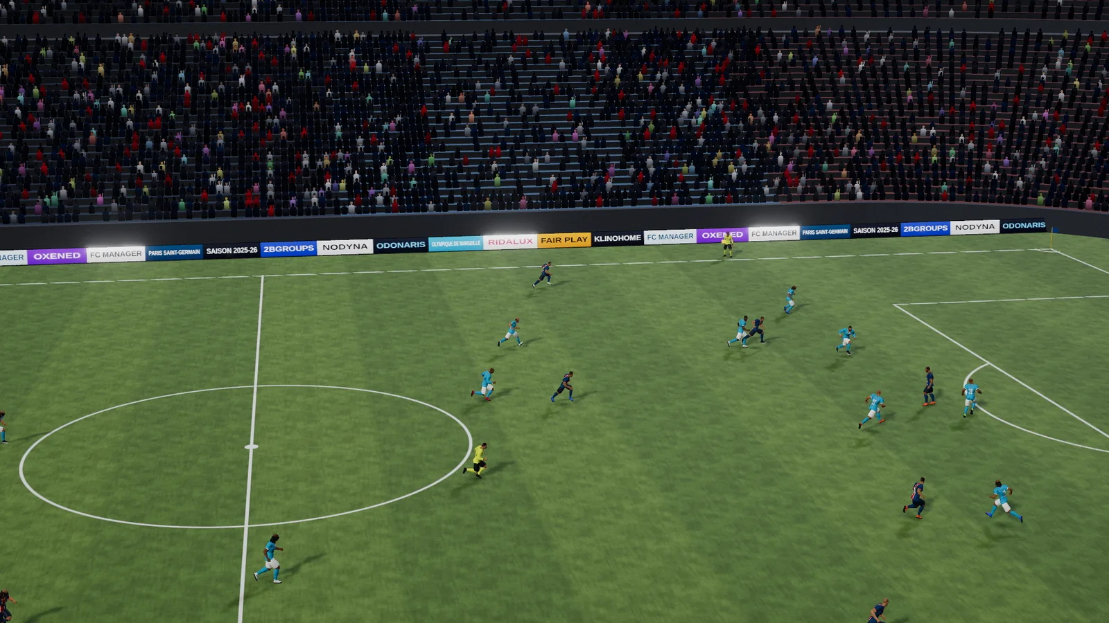 Match en 3D vu par la caméra TV